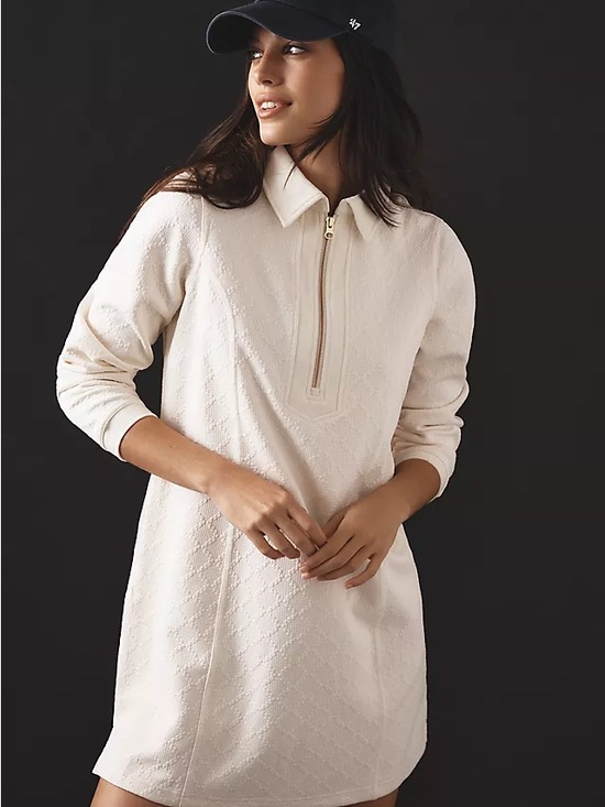 sundays Dresses & Skirts - Women’s Sundays Elliot Cream Zip-Front Collared Dress